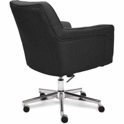 Promo 🛒 Scranton & Co Modern Home Office Chair Graphite Twill Fabric 🔥 -Deals Writing Desks Store 2438024 22 L