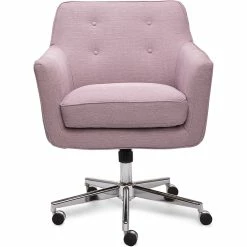 Brand new 🧨 Scranton & Co Modern Home Office Chair Lilac Purple Twill Fabric 🥰 -Deals Writing Desks Store 2438025 22 L