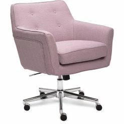 Brand new 🧨 Scranton & Co Modern Home Office Chair Lilac Purple Twill Fabric 🥰 -Deals Writing Desks Store 2438025 23 L