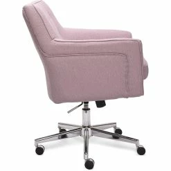 Brand new 🧨 Scranton & Co Modern Home Office Chair Lilac Purple Twill Fabric 🥰 -Deals Writing Desks Store 2438025 24 L