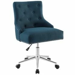 Wholesale 🎁 Scranton & Co Button Tufted Upholstered Swivel Office Chair In Azure 🥰