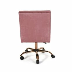 New 🎉 Scranton & Co Modern Glam Tufted Home Office Swivel Chair In Blush ❤️ -Deals Writing Desks Store 2438044 8 L