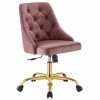 Discount 🔔 Scranton & Co Performance Velvet Tufted Office Swivel Chair In Gold And Rose 🛒 -Deals Writing Desks Store 2438053 L