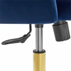 Cheapest 🎁 Scranton & Co Performance Velvet Tufted Office Swivel Chair In Gold And Navy ⭐ -Deals Writing Desks Store 2438055 6 L