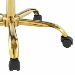 Cheapest 🎁 Scranton & Co Performance Velvet Tufted Office Swivel Chair In Gold And Navy ⭐ -Deals Writing Desks Store 2438055 7 L