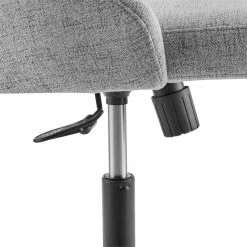 Promo 🌟 Scranton & Co Fabric Tufted Office Swivel Chair In Black And Light Gray ✔️ -Deals Writing Desks Store 2438056 6 L