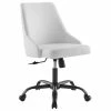 Hot Sale 💯 Scranton & Co Faux Leather Upholstered Office Swivel Chair In Black And White 🤩 -Deals Writing Desks Store 2438059 L