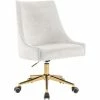 Best reviews of ✔️ Scranton & Co Swivel Adjustable Cream Velvet And Gold Office Chair 🎁