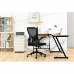Brand new 🔔 Scranton & Co Modern Modern Mesh Office Swivel Chair In Grey 🧨 -Deals Writing Desks Store 2438117 6 L