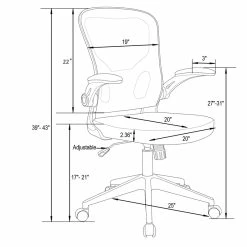 Outlet ✔️ Scranton & Co Modern Modern Mesh Office Swivel Chair In Red 🔔 -Deals Writing Desks Store 2438118 8 L