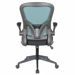 Discount ✔️ Scranton & Co Modern Modern Mesh Office Swivel Chair In Teal 🥰 -Deals Writing Desks Store 2438119 7 L