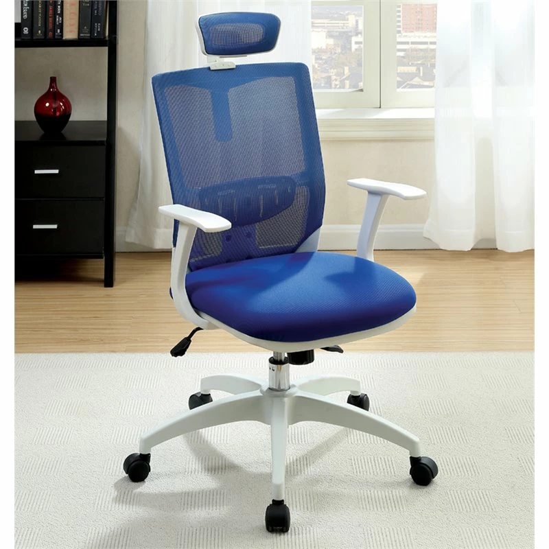 Brand new 😀 Scranton & Co Contemporary Fabric Office Chair In Blue 🔔 4 Brand new 😀 Scranton & Co Contemporary Fabric Office Chair In Blue 🔔 - Image 2