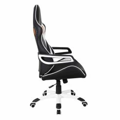 Coupon 🥰 Scranton & Co Polyurethane Fabric Racing Style Office Chair In Black 😀 -Deals Writing Desks Store 2438138 6 L