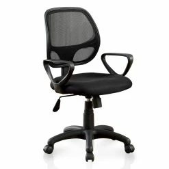 Wholesale 🥰 Scranton & Co Contemporary Fabric Adjustable Office Chair In Black 🎉