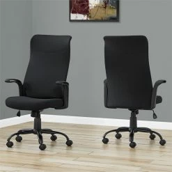 Coupon 👏 Scranton & Co 40.5"Contemporary Ergonomic High Back Office Swivel Chair In Black 😍 -Deals Writing Desks Store 2438158 1 L
