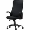 Coupon 👏 Scranton & Co 40.5"Contemporary Ergonomic High Back Office Swivel Chair In Black 😍 -Deals Writing Desks Store 2438158 L