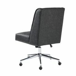 Cheapest ๐ CRO Decor Suttner Upholstered Sponge Leather Middle Office Chair In Black ๐ 16 Cheapest ๐ CRO Decor Suttner Upholstered Sponge Leather Middle Office Chair In Black ๐ -Deals Writing Desks Store 2438747 6 L