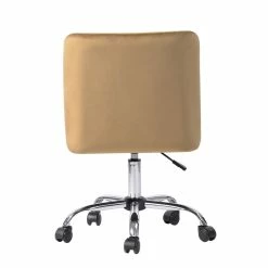 Brand new ๐ CRO Decor Velvet Secretary Office Chair In Metal Base In Yellow ๐คฉ 16 Brand new ๐ CRO Decor Velvet Secretary Office Chair In Metal Base In Yellow ๐คฉ -Deals Writing Desks Store 2438787 5 L