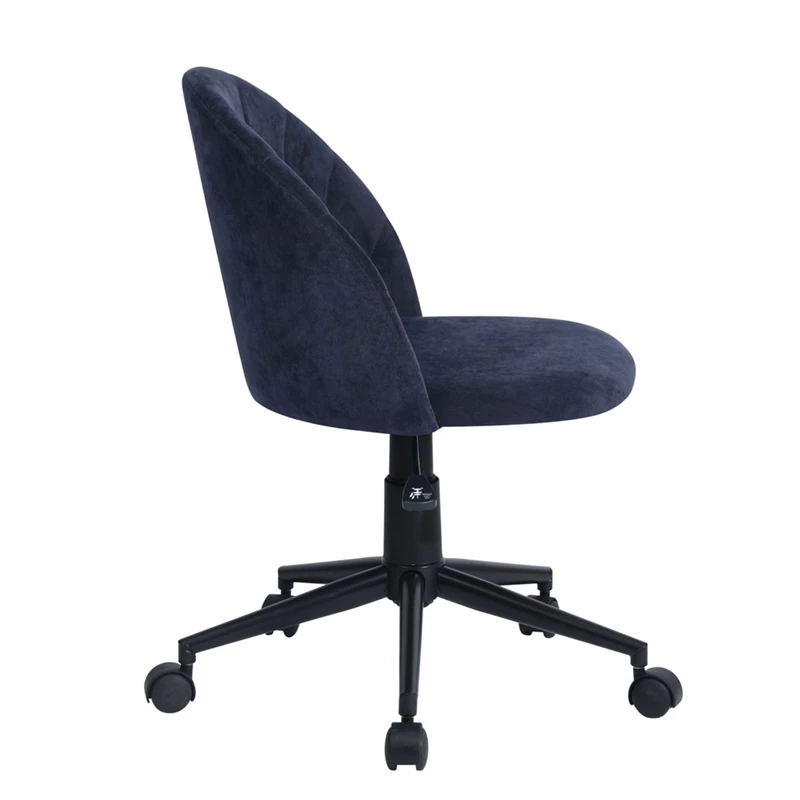 Promo 🎁 CRO Decor Velvet Fabric Secretary Office Chair Rolling Home Chair In Blue 🤩 5 Promo 🎁 CRO Decor Velvet Fabric Secretary Office Chair Rolling Home Chair In Blue 🤩 - Image 3