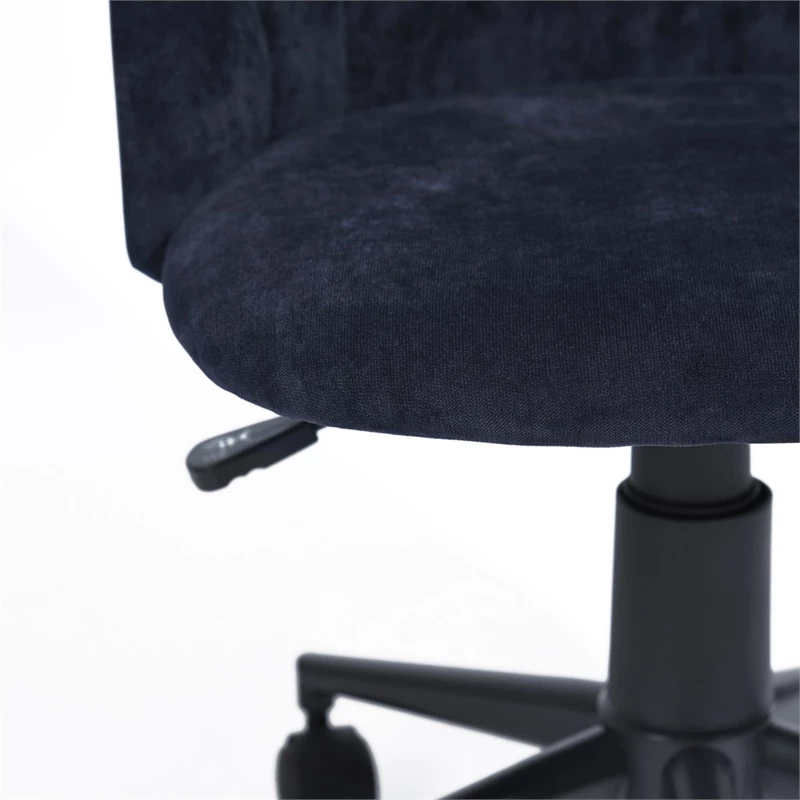 Promo 🎁 CRO Decor Velvet Fabric Secretary Office Chair Rolling Home Chair In Blue 🤩 9 Promo 🎁 CRO Decor Velvet Fabric Secretary Office Chair Rolling Home Chair In Blue 🤩 - Image 7