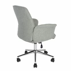 Best Pirce 🧨 CRO Decor Home Office Chairs Upholstery In Tweed Fabric Gray 🤩 -Deals Writing Desks Store 2439713 3 L