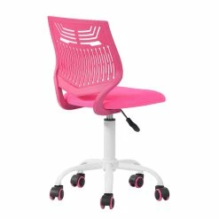 Flash Sale ✔️ CRO Decor Secretary Office Chair Plastic Rolling Home In Rose Pink ✔️ 13 Flash Sale ✔️ CRO Decor Secretary Office Chair Plastic Rolling Home In Rose Pink ✔️ -Deals Writing Desks Store 2439715 3 L