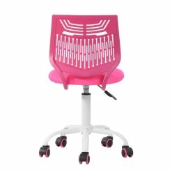 Flash Sale ✔️ CRO Decor Secretary Office Chair Plastic Rolling Home In Rose Pink ✔️ 14 Flash Sale ✔️ CRO Decor Secretary Office Chair Plastic Rolling Home In Rose Pink ✔️ -Deals Writing Desks Store 2439715 4 L