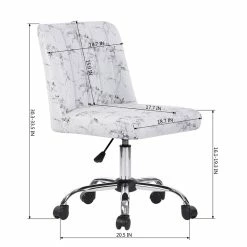 Flash Sale ๐ CRO Decor Office Chairs Fabric Rolling Home Desk Chair In White ๐ 17 Flash Sale ๐ CRO Decor Office Chairs Fabric Rolling Home Desk Chair In White ๐ -Deals Writing Desks Store 2439727 7 L