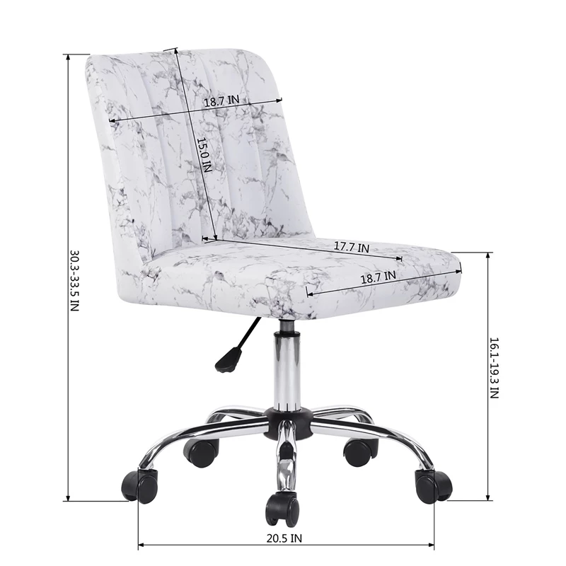 Flash Sale ๐ CRO Decor Office Chairs Fabric Rolling Home Desk Chair In White ๐ 10 Flash Sale ๐ CRO Decor Office Chairs Fabric Rolling Home Desk Chair In White ๐ - Image 8