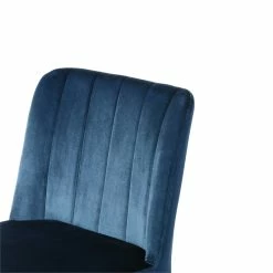 Best Pirce ⌛ CRO Decor Velvet Home Office Desk Chairs Adjustable Task Desk Chair In Blue 🌟 -Deals Writing Desks Store 2439760 5 L