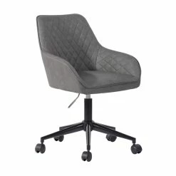 Buy ⌛ CRO Decor Home Office Desk Chairs Adjustable Task Desk Chair Fabric In Gray 😉 -Deals Writing Desks Store 2439761 1 L