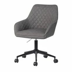 Buy ⌛ CRO Decor Home Office Desk Chairs Adjustable Task Desk Chair Fabric In Gray 😉 -Deals Writing Desks Store 2439761 2 L