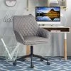 Buy ⌛ CRO Decor Home Office Desk Chairs Adjustable Task Desk Chair Fabric In Gray 😉 1 Buy ⌛ CRO Decor Home Office Desk Chairs Adjustable Task Desk Chair Fabric In Gray 😉 -Deals Writing Desks Store 2439761 5 L
