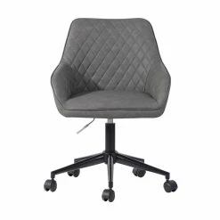 Buy ⌛ CRO Decor Home Office Desk Chairs Adjustable Task Desk Chair Fabric In Gray 😉 -Deals Writing Desks Store 2439761 L