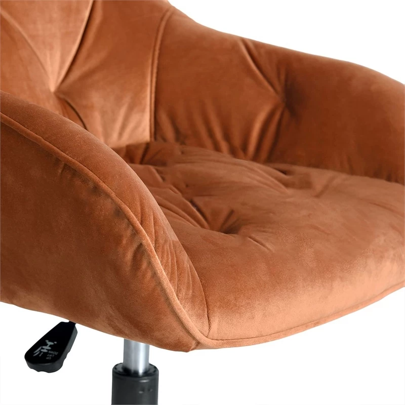 Budget ✔️ CRO Decor Velvet Home Office Desk Chairs Adjustable Task Desk Chair In Orange 🔥 10 Budget ✔️ CRO Decor Velvet Home Office Desk Chairs Adjustable Task Desk Chair In Orange 🔥 - Image 8