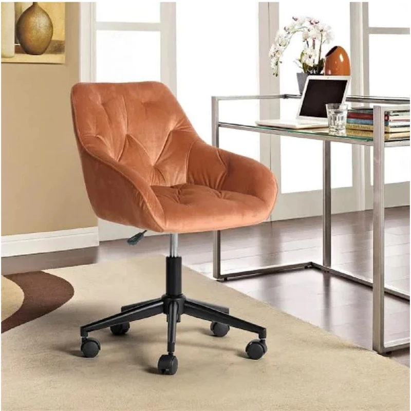 Budget ✔️ CRO Decor Velvet Home Office Desk Chairs Adjustable Task Desk Chair In Orange 🔥 11 Budget ✔️ CRO Decor Velvet Home Office Desk Chairs Adjustable Task Desk Chair In Orange 🔥 - Image 9