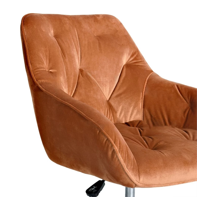 Budget ✔️ CRO Decor Velvet Home Office Desk Chairs Adjustable Task Desk Chair In Orange 🔥 8 Budget ✔️ CRO Decor Velvet Home Office Desk Chairs Adjustable Task Desk Chair In Orange 🔥 - Image 6