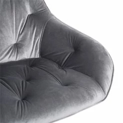 Hot Sale 🔥 CRO Decor Velvet Home Office Desk Chairs Adjustable Task Desk Chair In Gray 🎉 -Deals Writing Desks Store 2439763 8 L