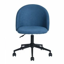 Budget 🔥 CRO Decor Office Chair Height Adjustable Swivel Task Chairs In Blue Fabric 🎁