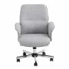 Discount ✔️ CRO Decor Fabric Rolling Home Office Upholstered Task Chair In Gray 😍 -Deals Writing Desks Store 2440218 L