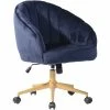 Deals 😉 FurnitureR Canna Swivel Padded Velvet Task Office Chair In Midnight Blue/Gold 💯 1 Deals 😉 FurnitureR Canna Swivel Padded Velvet Task Office Chair In Midnight Blue/Gold 💯 -Deals Writing Desks Store 2440235 L