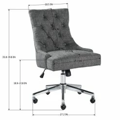 Best reviews of ❤️ FurnitureR Chaden Swivel Modern Fabric Upholstered Office Chair In Charcoal Gray 🔔 17 Best reviews of ❤️ FurnitureR Chaden Swivel Modern Fabric Upholstered Office Chair In Charcoal Gray 🔔 -Deals Writing Desks Store 2440237 7 L