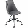 Deals ✨ FurnitureR Cian Swivel Seat Modern Velvet Upholstered Task Chair In Gray 🔔 2 Deals ✨ FurnitureR Cian Swivel Seat Modern Velvet Upholstered Task Chair In Gray 🔔 -Deals Writing Desks Store 2440238 L