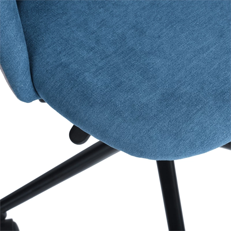 Cheap 😀 FurnitureR Dudley Swivel Seat Fabric Upholstered Office Chair In Dark Blue ⭐ 8 Cheap 😀 FurnitureR Dudley Swivel Seat Fabric Upholstered Office Chair In Dark Blue ⭐ - Image 6