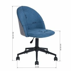 Cheap 😀 FurnitureR Dudley Swivel Seat Fabric Upholstered Office Chair In Dark Blue ⭐ 19 Cheap 😀 FurnitureR Dudley Swivel Seat Fabric Upholstered Office Chair In Dark Blue ⭐ -Deals Writing Desks Store 2440242 14 L