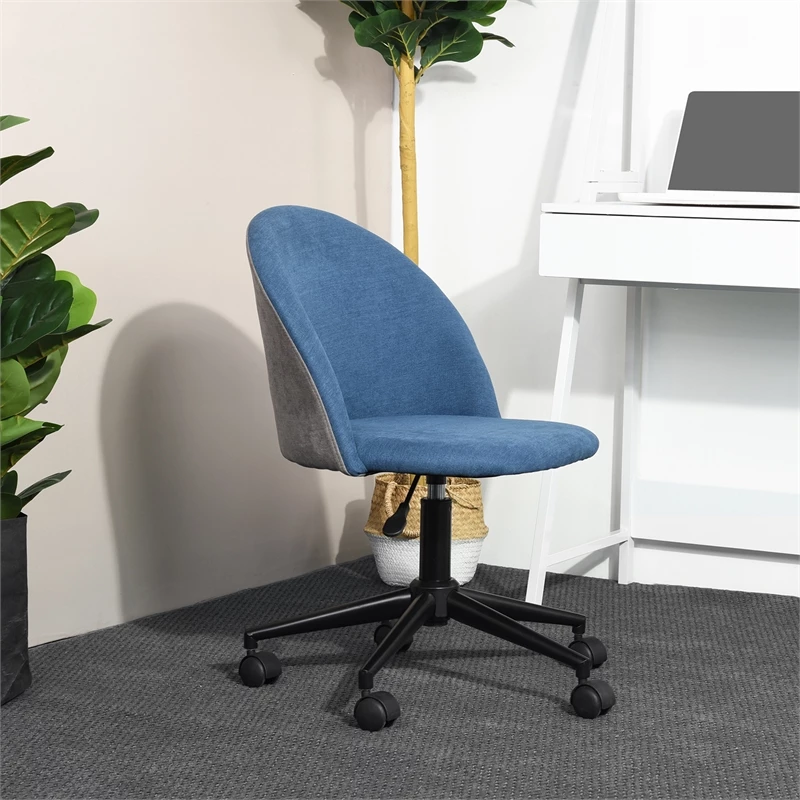 Cheap 😀 FurnitureR Dudley Swivel Seat Fabric Upholstered Office Chair In Dark Blue ⭐ 11 Cheap 😀 FurnitureR Dudley Swivel Seat Fabric Upholstered Office Chair In Dark Blue ⭐ - Image 9