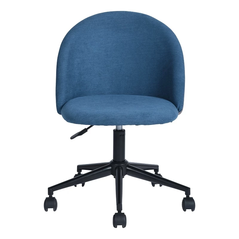 Cheap 😀 FurnitureR Dudley Swivel Seat Fabric Upholstered Office Chair In Dark Blue ⭐ 4 Cheap 😀 FurnitureR Dudley Swivel Seat Fabric Upholstered Office Chair In Dark Blue ⭐ - Image 2