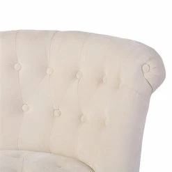 Best Pirce 🥰 FurnitureR Jaren Swivel Modern Velvet Upholstered Home Office Chair In Beige 🎉 -Deals Writing Desks Store 2440244 3 L