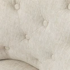 Best deal 🔔 FurnitureR Bowden Fabric Upholstered & Metal Office Chair In Beige/Tan 🎁 -Deals Writing Desks Store 2440247 5 L