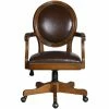 Best Pirce 🤩 FurnitureR Hetty Faux Leather Upholstered & Rubber Wood Office Chair In Brown 🤩 -Deals Writing Desks Store 2440250 L